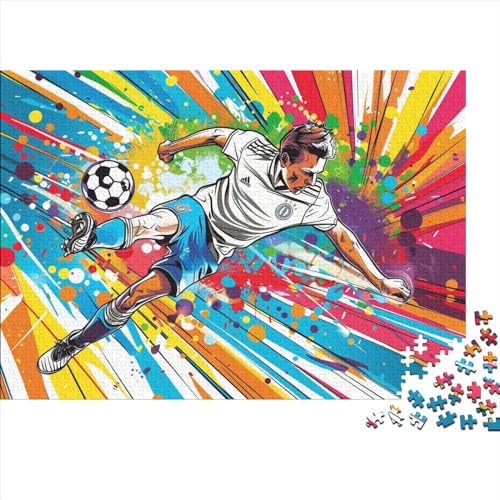 Fußball Puzzle 500 Teile Erwachsene Sport Zeichentrickfilm Puzzles Für Erwachsene Lernspiel Herausforderungsspielzeug 500-teilige Puzzles Für Erwachsene 500pcs (52x38cm) von YTPONBCSTUG
