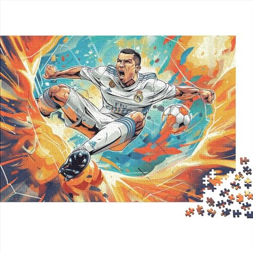 Fußball Puzzles 500 Stück Sport Zeichentrickfilm Puzzles Für Erwachsene Lernen Lernspielzeug Weihnachten Geburtstag Geschenke 500pcs (52x38cm) von YTPONBCSTUG