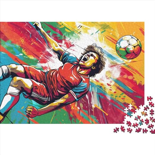 Fußball Puzzles 500 Teile Für Erwachsene|Sport Zeichentrickfilm| 500 Teile Holzpuzzle Lernspiele Heimdekoration Puzzle 500pcs (52x38cm) von YTPONBCSTUG
