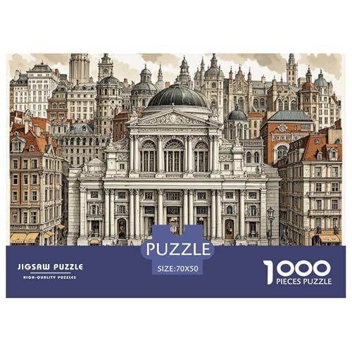 Fußgängerzone Hölzerne Puzzles Wasserfest 1000-teiliges Puzzle Für Erwachsene Herausfordernd Und Knifflig Lernspiele von YTPONBCSTUG