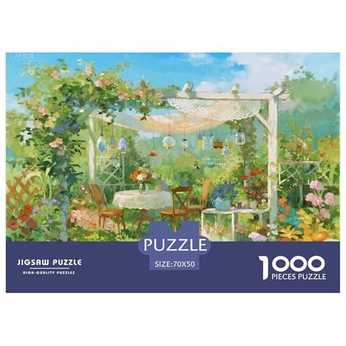 Garden Restaurant Hölzerne Puzzles Wasserfest 1000-teiliges Puzzle Geschenke Für Erwachsene Unmöglichzur Heimdekoration von YTPONBCSTUG