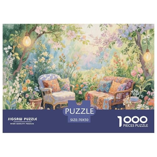 Garten Hölzerne Puzzles Wasserfest 1000-teiliges Puzzle Für Erwachsene Spaß Lernspiele von YTPONBCSTUG