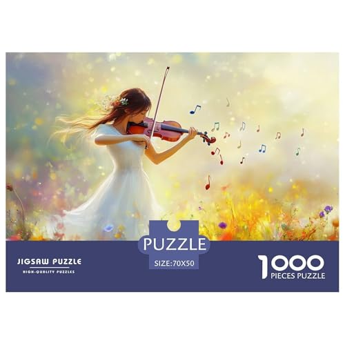 Girl Playing Violin Hölzerne Puzzles Wasserfest 1000-teiliges Puzzle Geschenke Für Erwachsene Herausfordernd Und Knifflig Lernspiele​ von YTPONBCSTUG