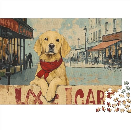 Golden Retriever Puzzles Für Erwachsene Style 1000 Stück Puzzles Für Erwachsene Herausforderndes Spiel 1000pcs (75x50cm) von YTPONBCSTUG