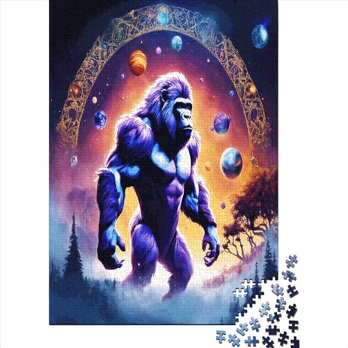 Gorilla 1000 Teile Puzzle Nachhaltiges Puzzle Für Erwachsene | Hochwertige Umweltfreundliche Materialien |Geschenk Für Erwachsene|Tier Wildtiere 1000pcs (75x50cm) von YTPONBCSTUG