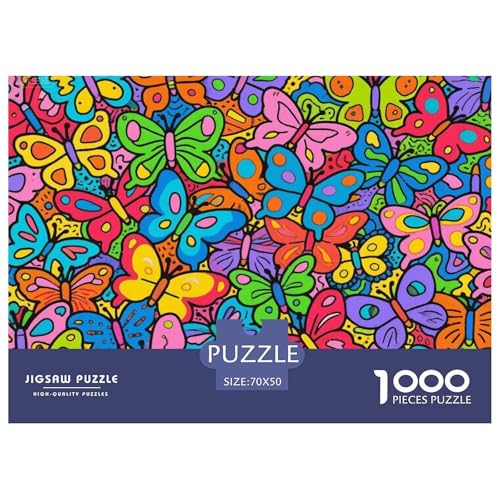 Graffiti Butterfly Hölzerne Puzzles Wasserfest 1000 Teile DIY- Puzzle Für Erwachsene Unmöglich Lernspiele von YTPONBCSTUG