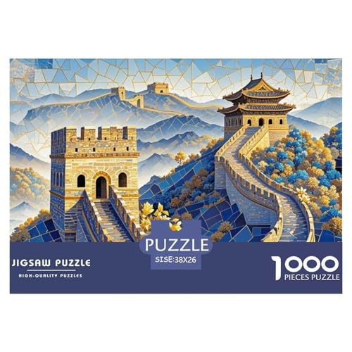 Große Mauer Hölzerne Puzzles Wasserfest 1000 Teile DIY- Puzzle Geschenke Für Erwachsene Unmöglich Herausfordernde Puzzlespiele von YTPONBCSTUG