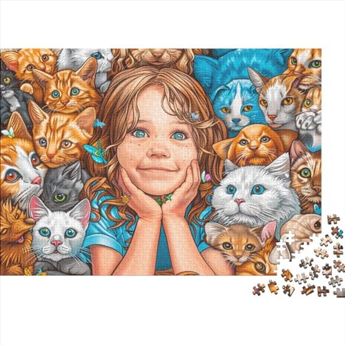 Haustiere Puzzle 300 Teile,Geschicklichkeitsspiel Für Die Ganze Familie,Tiere Zeichentrickfilm Puzzles 300 Teile,Farbenfrohes Holz Puzzle Für Erwachsene 300pcs (40x28cm) von YTPONBCSTUG