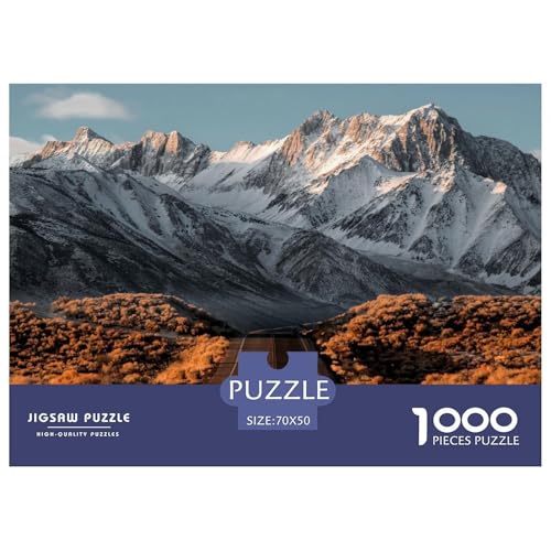 Highway-Snow Mountain Hölzerne Puzzles Wasserfest 1000-teiliges Puzzle Für Erwachsene Spaß Lernspiele​ von YTPONBCSTUG