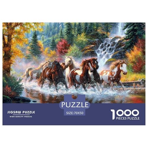 Horse Hölzerne Puzzles Wasserfest 1000-teiliges Puzzle Für Erwachsene Unmöglich Lernspiele​ von YTPONBCSTUG