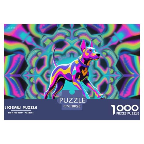 Hund Hölzerne Puzzles Wasserfest 1000 Teile DIY- Puzzle Für Erwachsene Herausfordernd Und Knifflig Lernspiele von YTPONBCSTUG