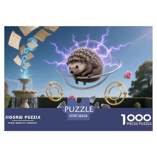 Igelgarten Hölzerne Puzzles Wasserfest 1000-teiliges Puzzle Für Erwachsene Spaß Lernspiele von YTPONBCSTUG