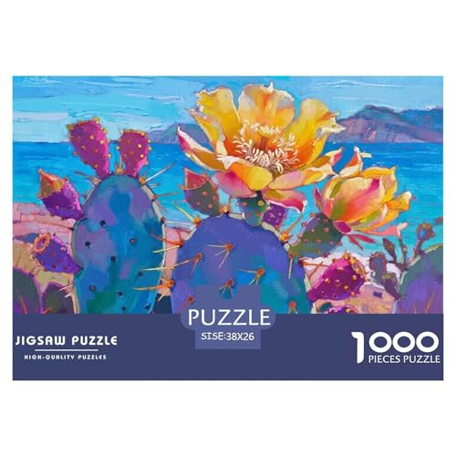 Kaktus Hölzerne Puzzles Wasserfest 1000 Teile DIY- Puzzle Für Erwachsene Herausfordernd Und Kniffligzur Heimdekoration von YTPONBCSTUG