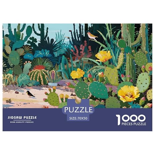 Kaktus Hölzerne Puzzles Wasserfest 1000 Teile DIY- Puzzle Für Erwachsene Spaß Herausfordernde Puzzlespiele von YTPONBCSTUG