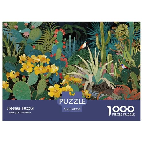 Kaktus Hölzerne Puzzles Wasserfest 1000-teiliges Puzzle Für Erwachsene Spaß Lernspiele von YTPONBCSTUG