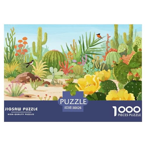 Kaktus Hölzerne Puzzles Wasserfest 1000-teiliges Puzzle Geschenke Für Erwachsene Unmöglich Lernspiele von YTPONBCSTUG