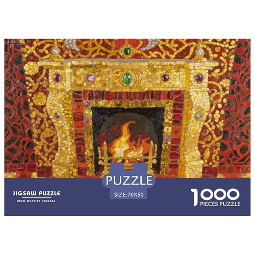 Kamin Hölzerne Puzzles Wasserfest 1000 Teile DIY- Puzzle Für Erwachsene Unmöglich Lernspiele von YTPONBCSTUG