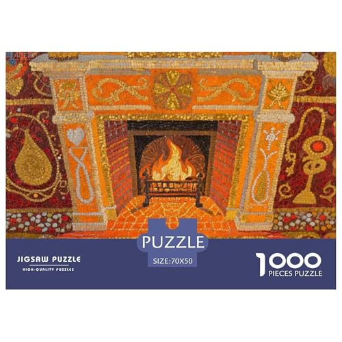 Kamin Hölzerne Puzzles Wasserfest 1000 Teile DIY- Puzzle Für Erwachsene Unmöglich Lernspiele von YTPONBCSTUG