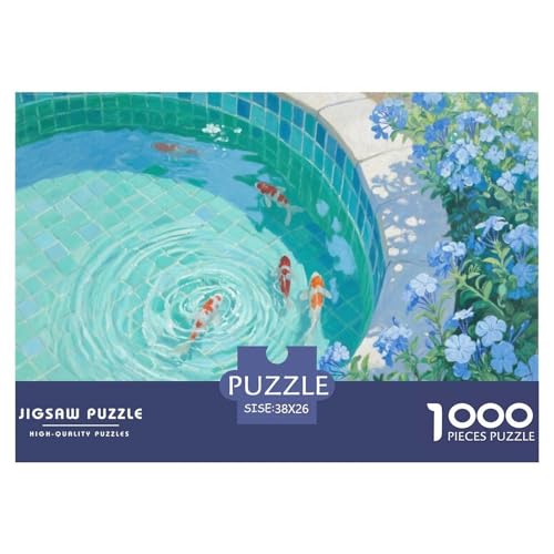 Karpfen Hölzerne Puzzles Wasserfest 1000 Teile DIY- Puzzle Für Erwachsene Bunt Lernspiele von YTPONBCSTUG