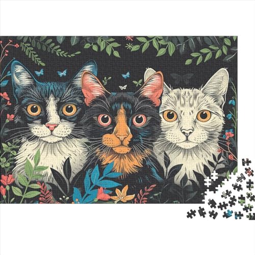 Katze Puzzle 1000 Teile，Puzzle 1000 Teile Erwachsene，Klassische Puzzle 1000 Stück,Geschicklichkeitsspiel Für Die Ganze Familie，Tier Zeichentrickfilm Puzzle 1000pcs (75x50cm) von YTPONBCSTUG