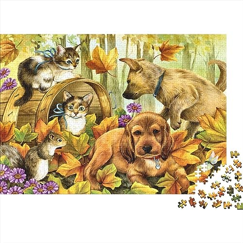 Katze Puzzle 1000 Teile Erwachsene Tiere Puzzles Für Erwachsene Lernspiel Herausforderungsspielzeug 1000-teilige Puzzles Für Erwachsene 1000pcs (75x50cm) von YTPONBCSTUG