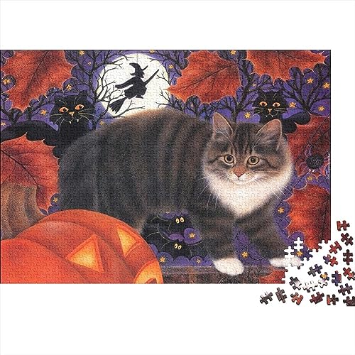 Katze Puzzles 1000 Stück Tiere Puzzles Für Erwachsene Lernen Lernspielzeug Weihnachten Geburtstag Geschenke 1000pcs (75x50cm) von YTPONBCSTUG