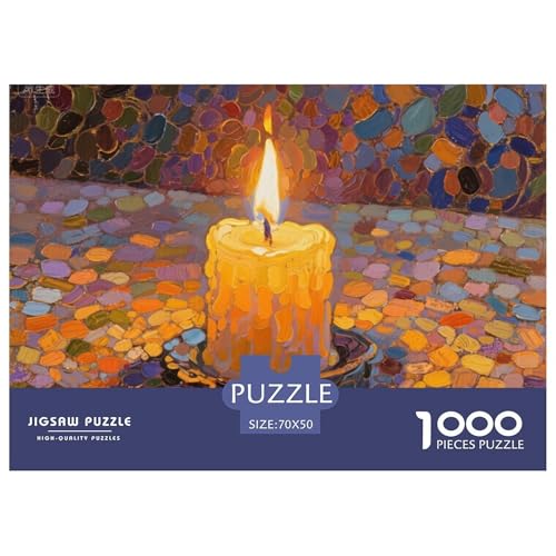 Kerze Hölzerne Puzzles Wasserfest 1000-teiliges Puzzle Geschenke Für Erwachsene Herausfordernd Und Knifflig Lernspiele von YTPONBCSTUG