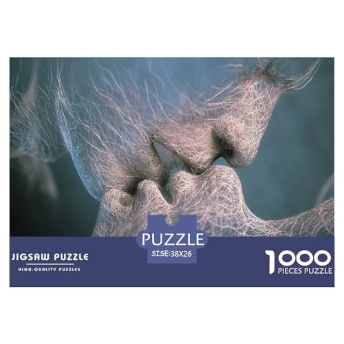 Kiss,Romantic Love Hölzerne Puzzles Wasserfest 1000 Teile DIY- Puzzle Für Erwachsene Herausfordernd Und Knifflig Puzzle Zur Heimdekoration​ von YTPONBCSTUG