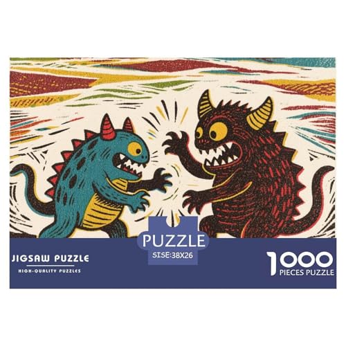 Kleines Monster Hölzerne Puzzles Wasserfest 1000 Teile DIY- Puzzle Geschenke Für Erwachsene Unmöglich Lernspiele von YTPONBCSTUG