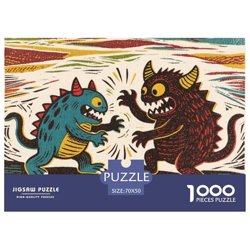 Kleines Monster Hölzerne Puzzles Wasserfest 1000 Teile DIY- Puzzle Geschenke Für Erwachsene Unmöglichzur Heimdekoration von YTPONBCSTUG