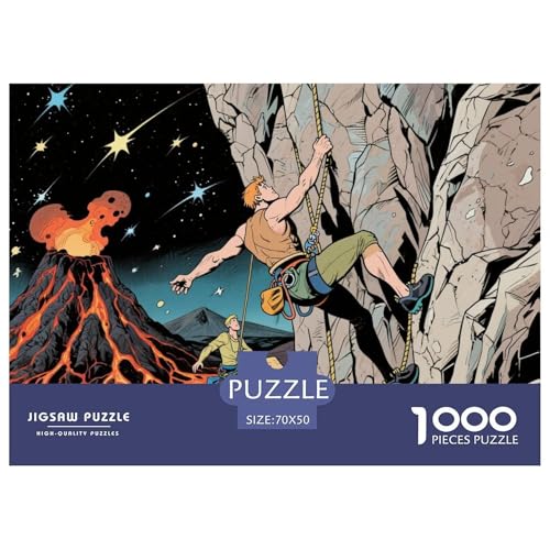 Kletterer Hölzerne Puzzles Wasserfest 1000-teiliges Puzzle Für Erwachsene Herausfordernd Und Knifflig Lernspiele von YTPONBCSTUG