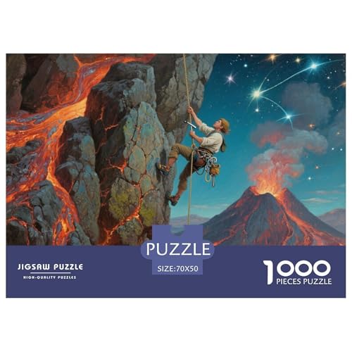 Kletterer Hölzerne Puzzles Wasserfest 1000-teiliges Puzzle Für Erwachsene Spaß Lernspiele von YTPONBCSTUG
