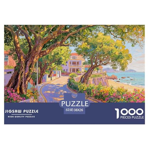 Küstenlandschaft Hölzerne Puzzles Wasserfest 1000 Teile DIY- Puzzle Für Erwachsene Bunt Lernspiele von YTPONBCSTUG