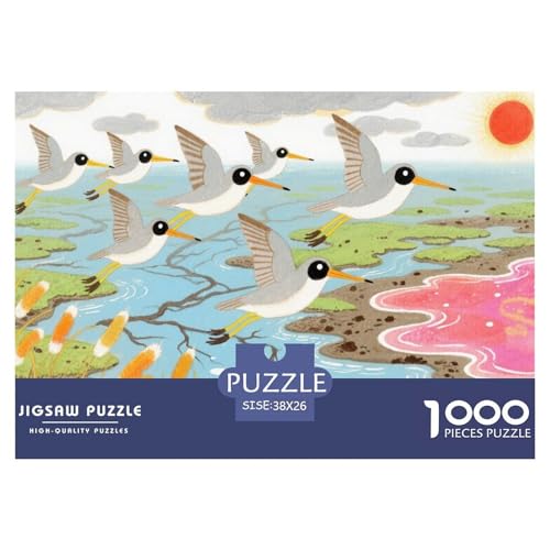 Langschnabelbrachvogel Hölzerne Puzzles Wasserfest 1000 Teile DIY- Puzzle Für Erwachsene Bunt Lernspiele von YTPONBCSTUG