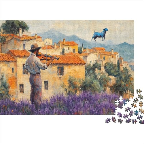 Lavender Fields Puzzles 1000 Stück Provence Village Puzzles Für Erwachsene Lernen Lernspielzeug Weihnachten Geburtstag Geschenke 1000pcs (75x50cm) von YTPONBCSTUG
