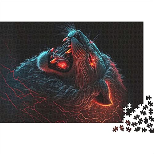 Lion Puzzles Für Erwachsene Tier Wildtiere Style 500 Stück Puzzles Für Erwachsene Herausforderndes Spiel 500pcs (52x38cm) von YTPONBCSTUG