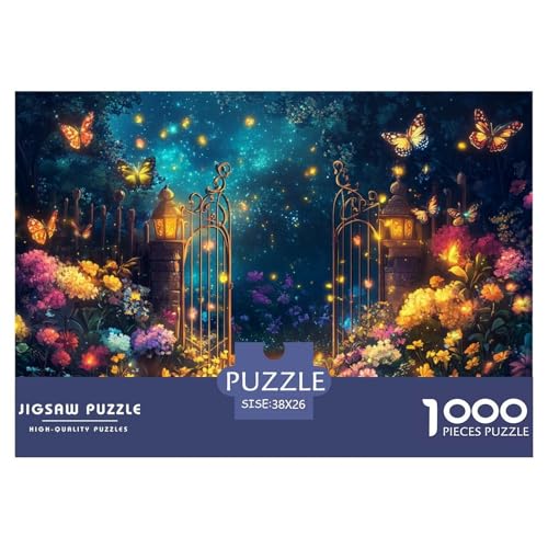 Magical Garden Hölzerne Puzzles Wasserfest 1000 Teile DIY- Puzzle Geschenke Für Erwachsene Bunt Puzzle Zur Heimdekoration​ von YTPONBCSTUG