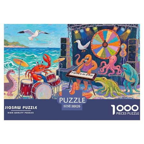 Meeresfelsen Hölzerne Puzzles Wasserfest 1000-teiliges Puzzle Für Erwachsene Bunt Lernspiele von YTPONBCSTUG