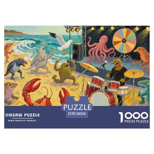 Meeresfelsen Hölzerne Puzzles Wasserfest 1000-teiliges Puzzle Für Erwachsene Bunt Lernspiele von YTPONBCSTUG