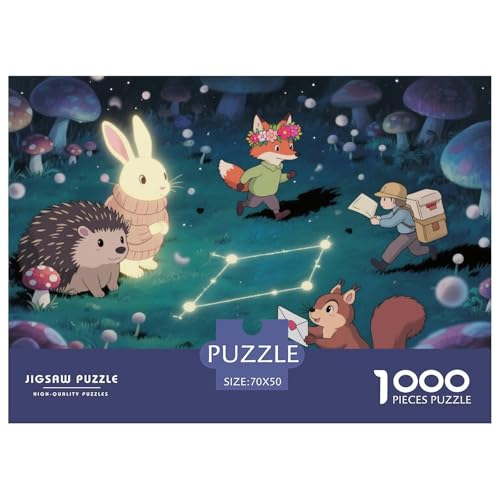 Mondschein-Zaubertier Hölzerne Puzzles Wasserfest 1000 Teile DIY- Puzzle Geschenke Für Erwachsene Bunt Lernspiele von YTPONBCSTUG