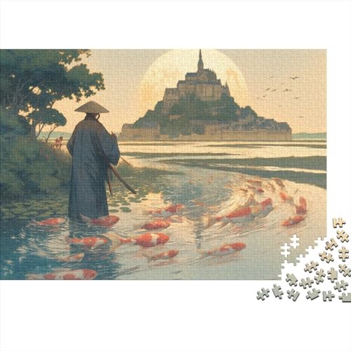 Mont Saint-Miche Puzzle 1000 Teile Erwachsene Ukiyo-e Puzzles Für Erwachsene Lernspiel Herausforderungsspielzeug 1000-teilige Puzzles Für Erwachsene 1000pcs (75x50cm) von YTPONBCSTUG