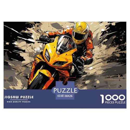 Motocross Hölzerne Puzzles Wasserfest 1000 Teile DIY- Puzzle Für Erwachsene Herausfordernd Und Knifflig Herausfordernde Puzzlespiele​ von YTPONBCSTUG
