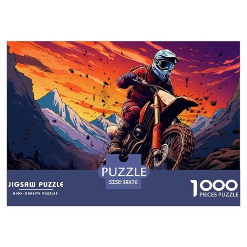 Motocross Hölzerne Puzzles Wasserfest 1000 Teile DIY- Puzzle Für Erwachsene Spaß Lernspiele​ von YTPONBCSTUG