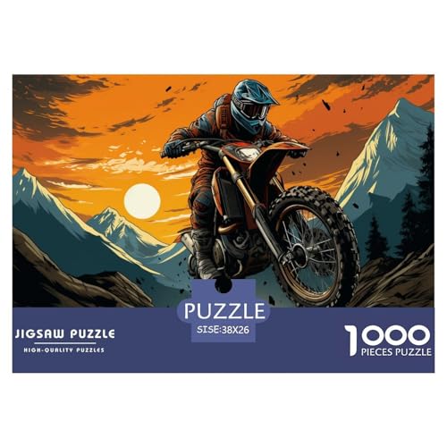 Motocross Hölzerne Puzzles Wasserfest 1000 Teile DIY- Puzzle Für Erwachsene Spaß Lernspiele​ von YTPONBCSTUG