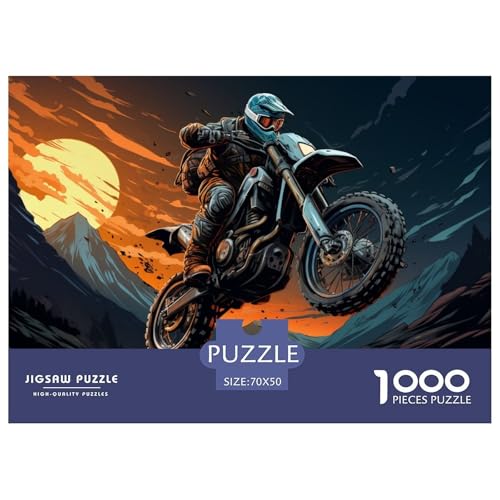 Motocross Hölzerne Puzzles Wasserfest 1000 Teile DIY- Puzzle Für Erwachsene Unmöglich Lernspiele​ von YTPONBCSTUG