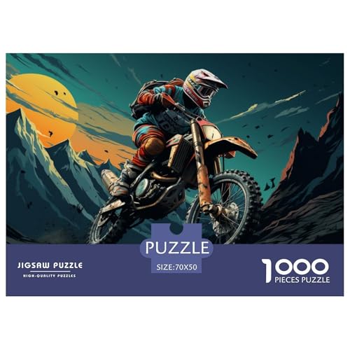 Motocross Hölzerne Puzzles Wasserfest 1000 Teile DIY- Puzzle Für Erwachsene Unmöglich Lernspiele​ von YTPONBCSTUG