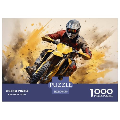 Motocross Hölzerne Puzzles Wasserfest 1000 Teile DIY- Puzzle Für Erwachsene Unmöglich Lernspiele​ von YTPONBCSTUG