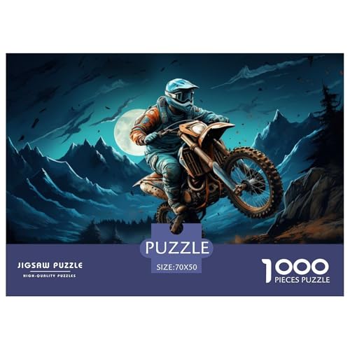 Motocross Hölzerne Puzzles Wasserfest 1000 Teile DIY- Puzzle Für Erwachsene Unmöglich Lernspiele​ von YTPONBCSTUG