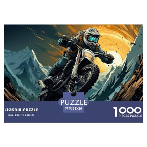 Motocross Hölzerne Puzzles Wasserfest 1000 Teile DIY- Puzzle Für Erwachsene Unmöglich Lernspiele​ von YTPONBCSTUG