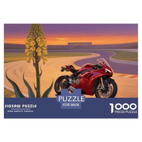 Motocross Hölzerne Puzzles Wasserfest 1000 Teile DIY- Puzzle Geschenke Für Erwachsene Bunt Lernspiele von YTPONBCSTUG